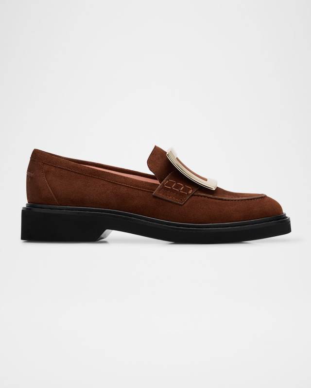 Viv Rangers Suede Buckle Loafers